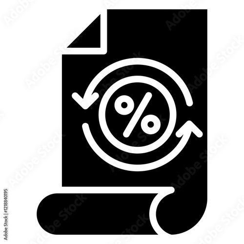 Tax Return glyph icon