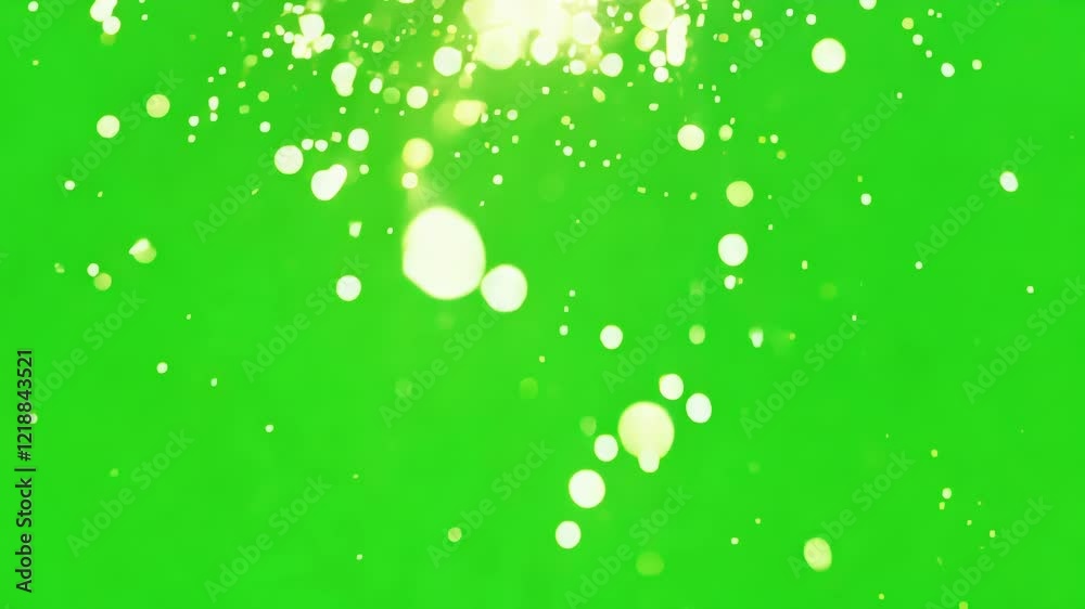 Radiant specks down. Green screen chromakey. Radiant specks down. Green screen chromakey.
