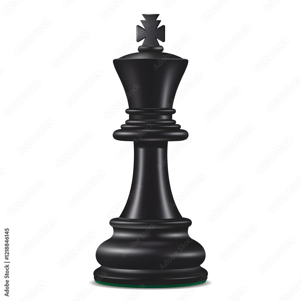 Elegant Black Chess King Piece. Elegant Black Chess King Piece.