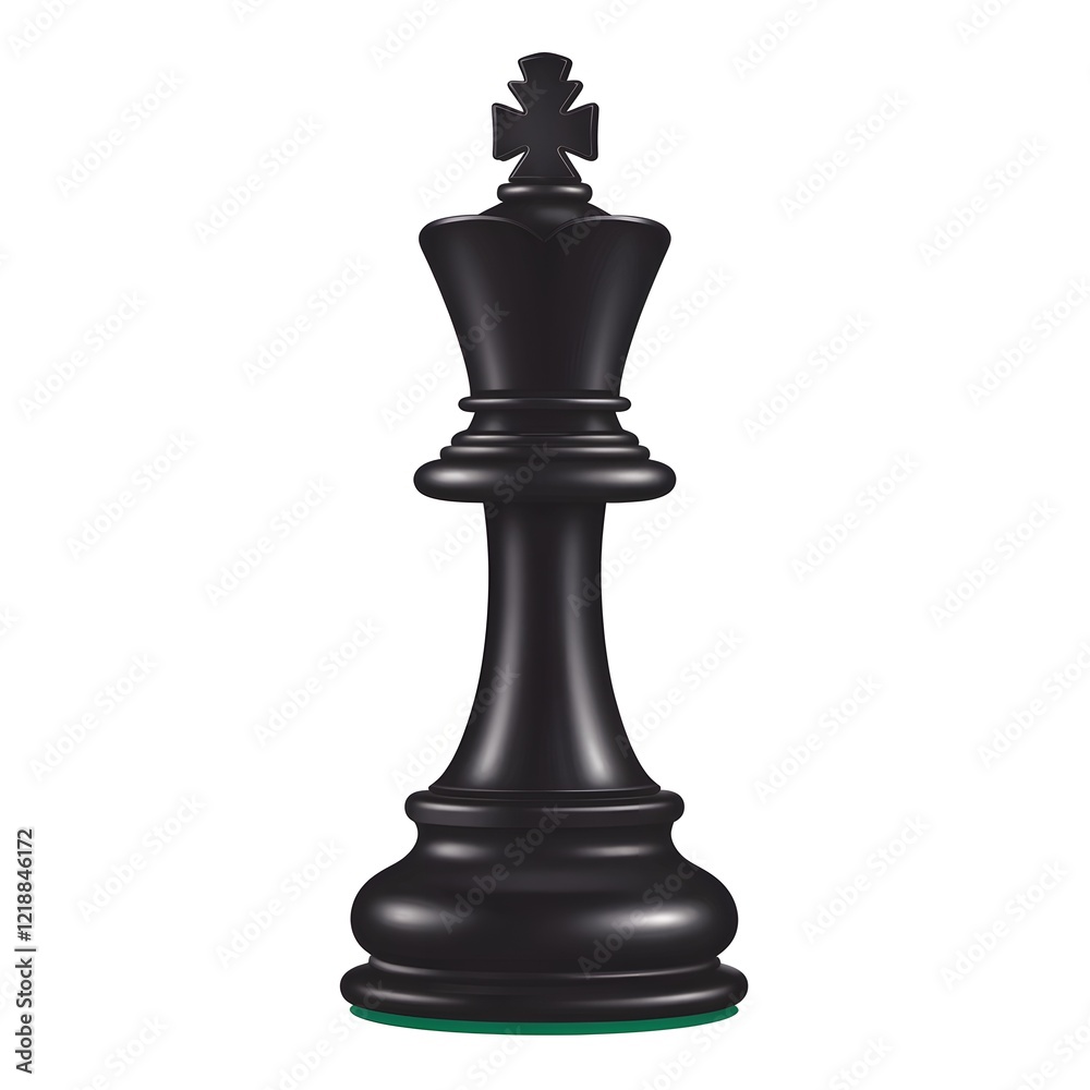 Elegant Black Chess King Piece. Elegant Black Chess King Piece.
