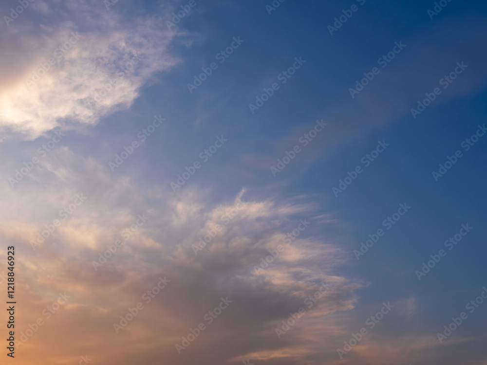 冬の夕暮れの空と雲14 冬の夕暮れの空と雲14
