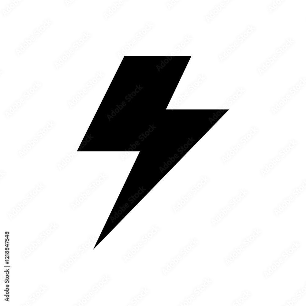Thunder icon solid flash electric Charge, Bolt, simple Design, Isolate background Thunder icon solid flash electric Charge, Bolt, simple Design, Isolate background