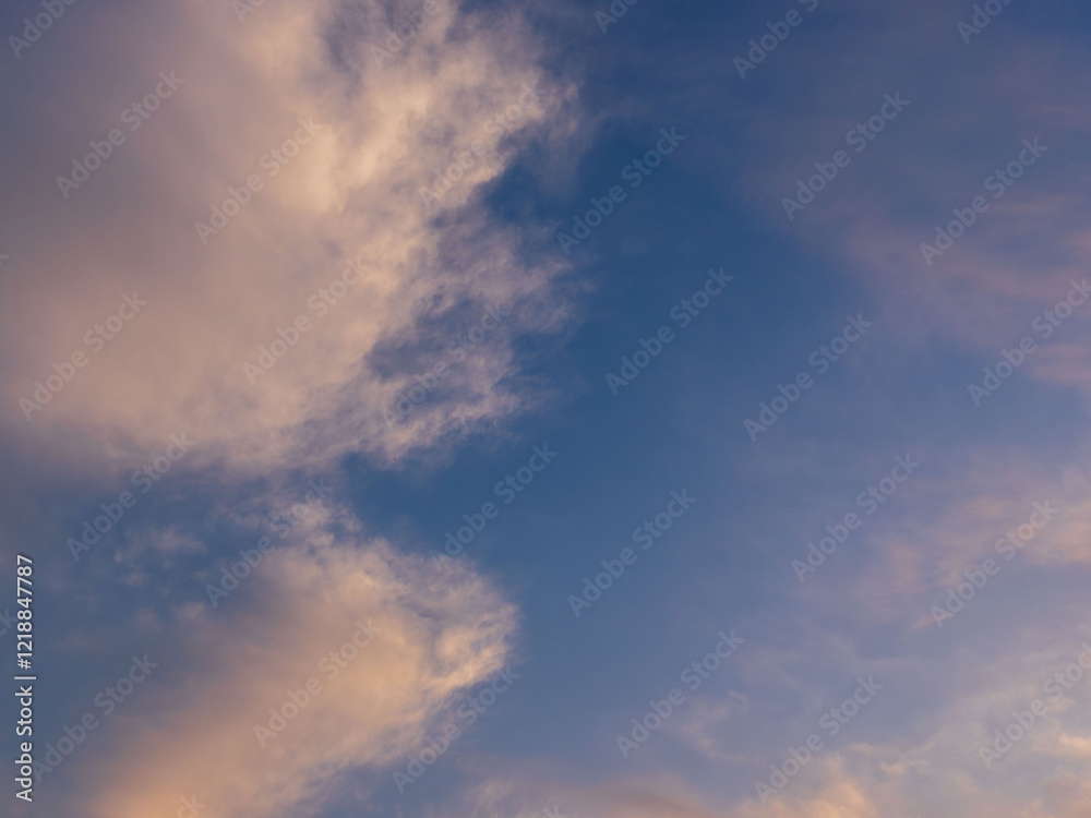 冬の夕暮れの空と雲03 冬の夕暮れの空と雲03