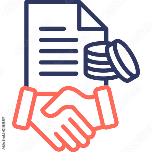 Accountant line color icon