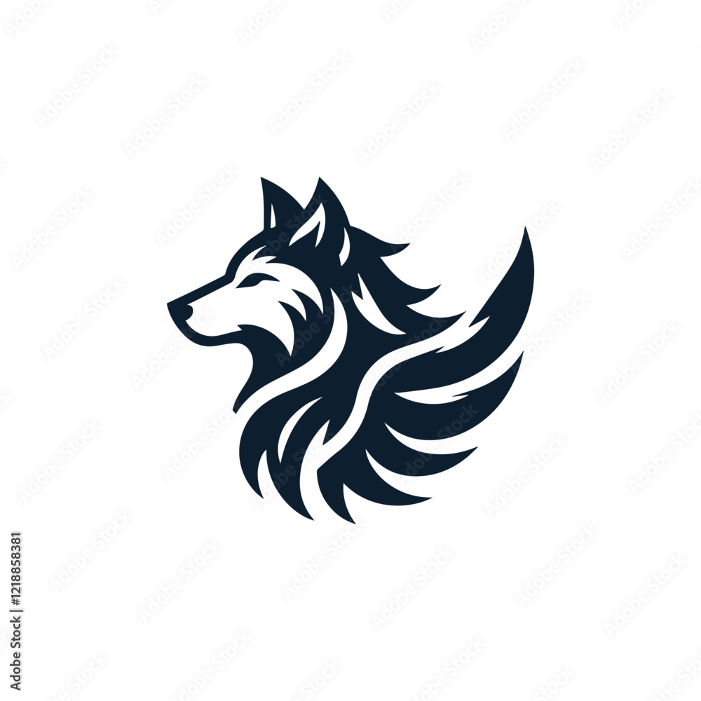 Naklejka premium Werewolf company logo