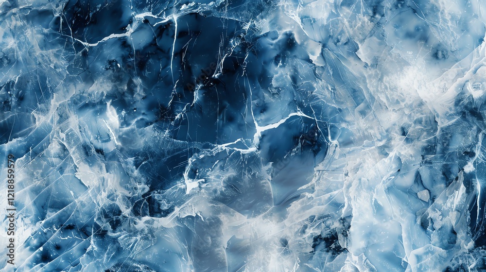 Obraz premium A stunning abstract background of icy blue and white, resembling a frozen landscape or an icy cave.