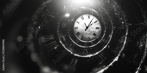 Clock with roman numerals showing the time as 10:30