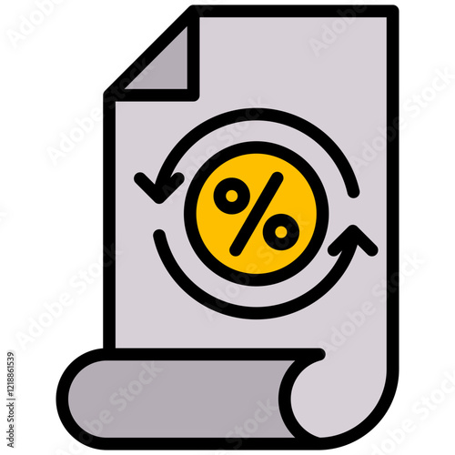 Tax Return lineal color icon
