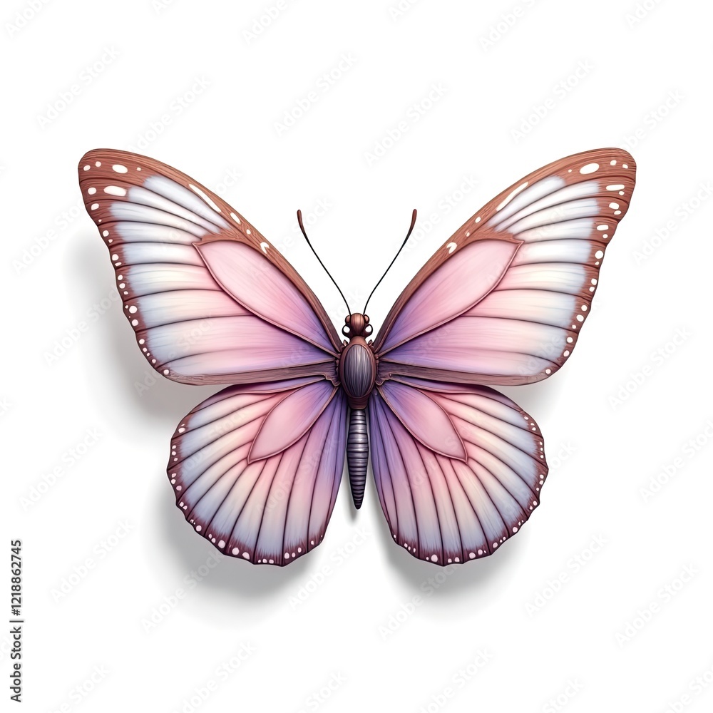 An isometric depiction of a butterfly icon An isometric depiction of a butterfly icon