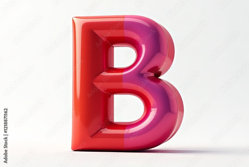 3D Folded Letter B - Art Deco Style 3D Folded Letter B - Art Deco Style