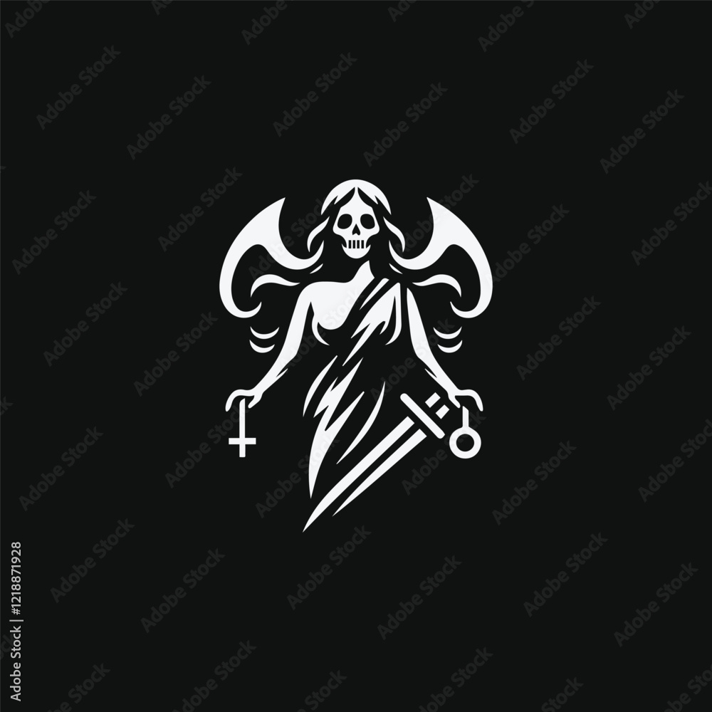 Fototapeta premium Goddess of Death Logo