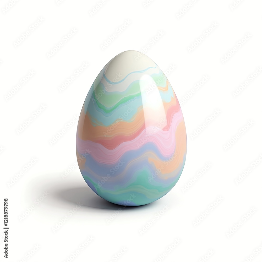An isometric depiction of a pastel colorful easter eggs An isometric depiction of a pastel colorful easter eggs