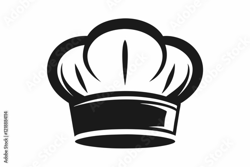 chefs hat line art silhouette vector illustration