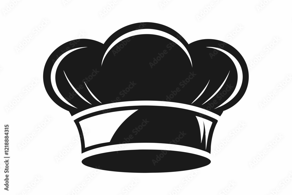 chefs hat line art silhouette vector illustration chefs hat line art silhouette vector illustration