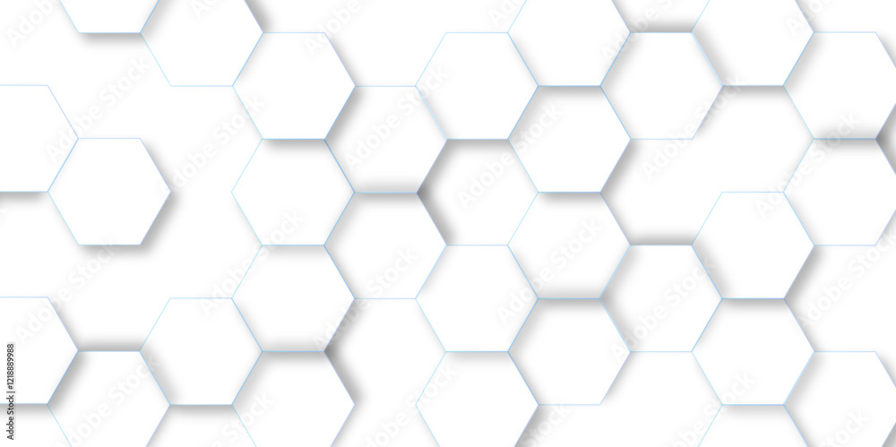 Abstract hexagon background. Futuristic abstract honeycomb mosaic white technology background. Surface polygon pattern with glowing hexagon paper texture and futuristic business. graphic concept. Abstract hexagon background. Futuristic abstract honeycomb mosaic white technology background. Surface polygon pattern with glowing hexagon paper texture and futuristic business. graphic concept.