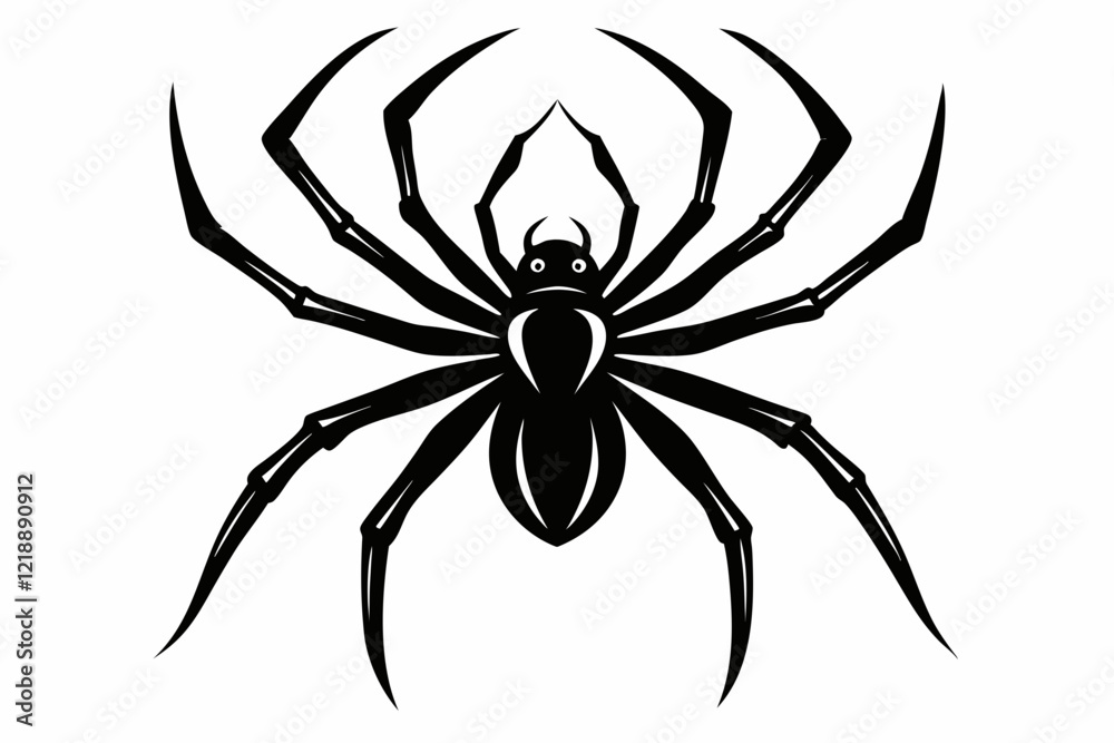spider line art silhouette vector illustration spider line art silhouette vector illustration