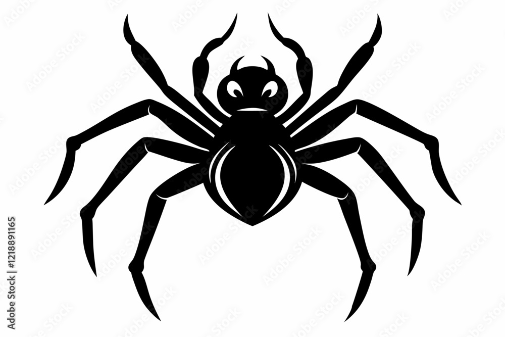 Obraz premium spider line art silhouette vector illustration