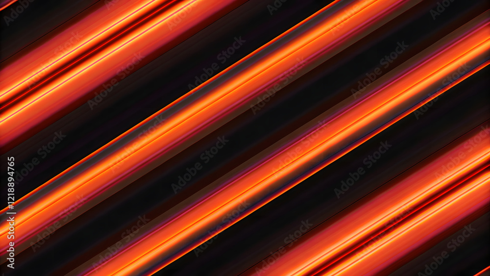 Fototapeta premium Abstract background with red gradient light streaks on black, glowing blurred motion effect, glowing horizontal lines