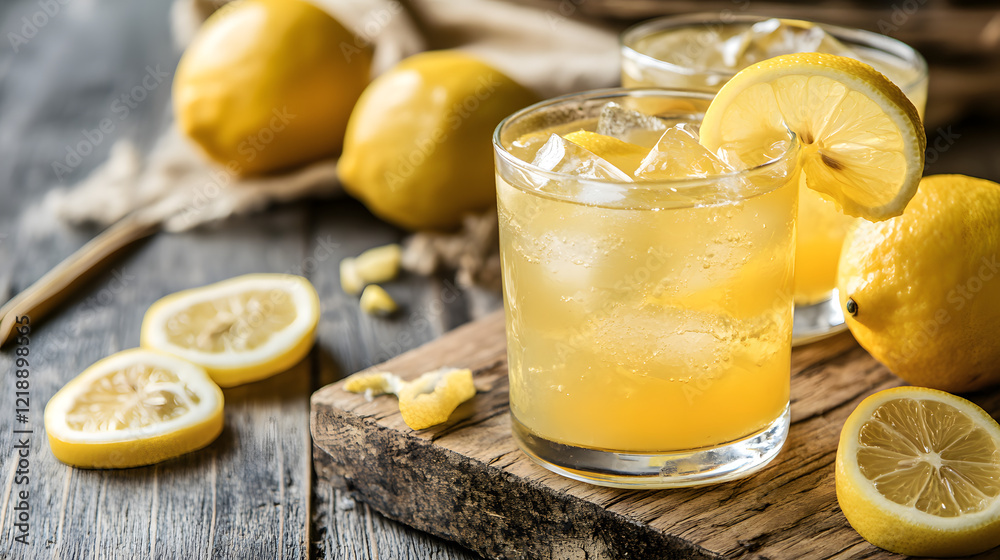 A whiskey sour made with rye whiskey, fresh lemon juice, and a splash of ginger ale, garnished with a lemon twist. A whiskey sour made with rye whiskey, fresh lemon juice, and a splash of ginger ale, garnished with a lemon twist.