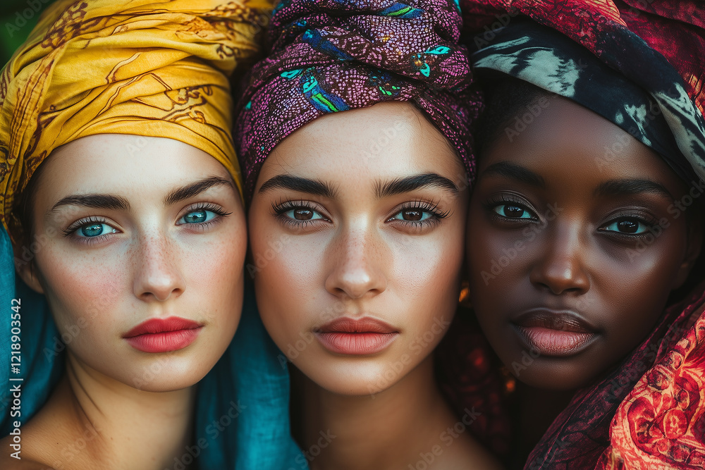 Obraz premium Beautiful, diverse women, diversity concept. Good for any project.
