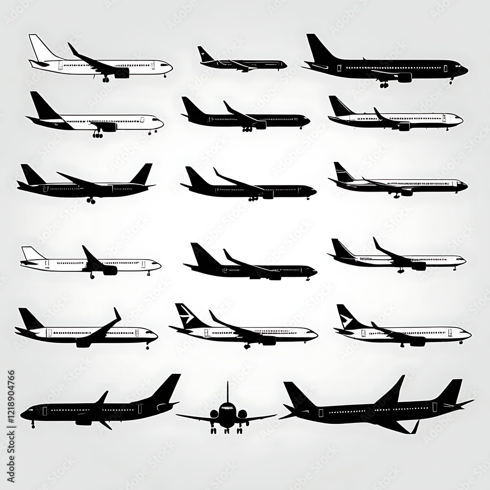 Obraz premium Luxury design aroplane flying over the clouds AI generated image