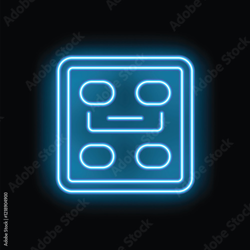 Glowing neon line pills in blister pack icon isolated on black background. Medical icon. Vector illustration
