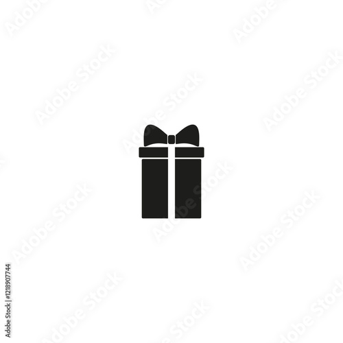 Gift for purchase isolated icon, gift box linear icon, birthday present vector icon