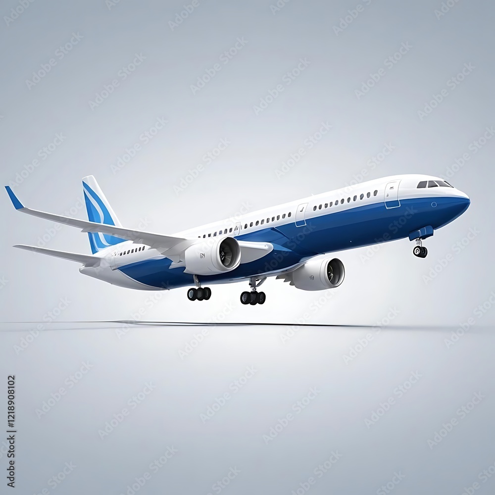 Fototapeta premium Luxury design aroplane flying over the clouds AI generated image