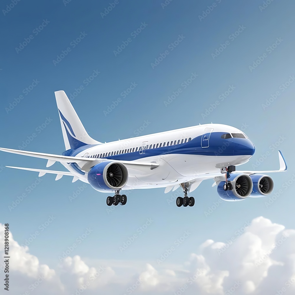 Luxury design aroplane flying over the clouds AI generated image Luxury design aroplane flying over the clouds AI generated image