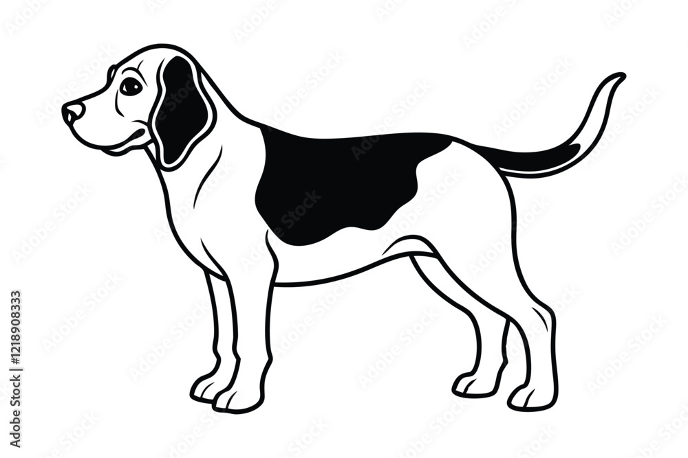 A Beagle vector art silhouette illustration.eps A Beagle vector art silhouette illustration.eps