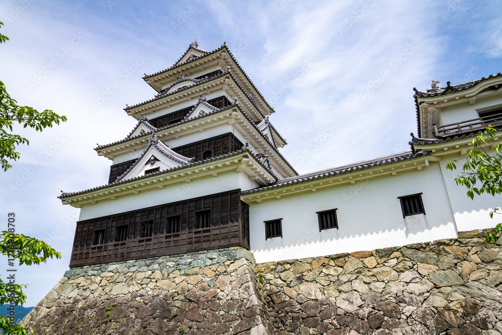 愛媛県大洲市の城、日本、5月