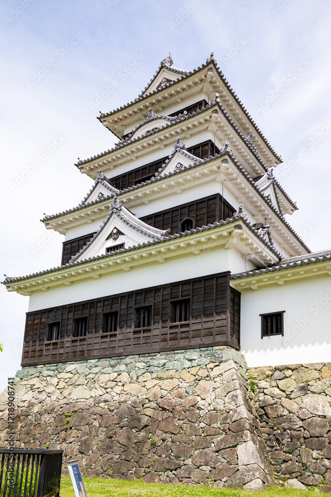 愛媛県大洲市の城、日本、5月