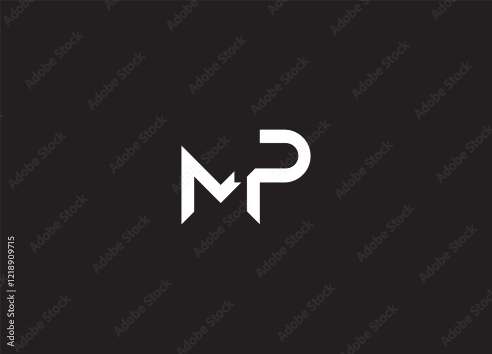 MP initial monogram logo design and letter logo MP initial monogram logo design and letter logo