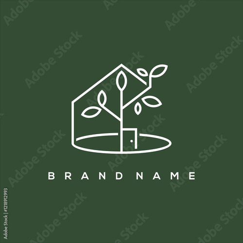 Creative eco house logo design vector template. Eco friendly house logo concept.