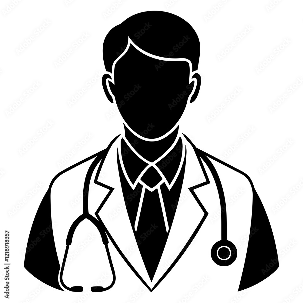 Doctor Silhouette Vector Art Medical Professional Illustration for Healthcare Themes Doctor Silhouette Vector Art Medical Professional Illustration for Healthcare Themes