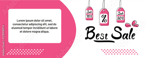 Best sale with discount tags showcasing different savings percentages in a vibrant design
