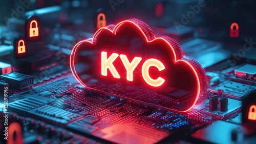 Secure cloud representation for kyc compliance digital environment abstract concept technology focus