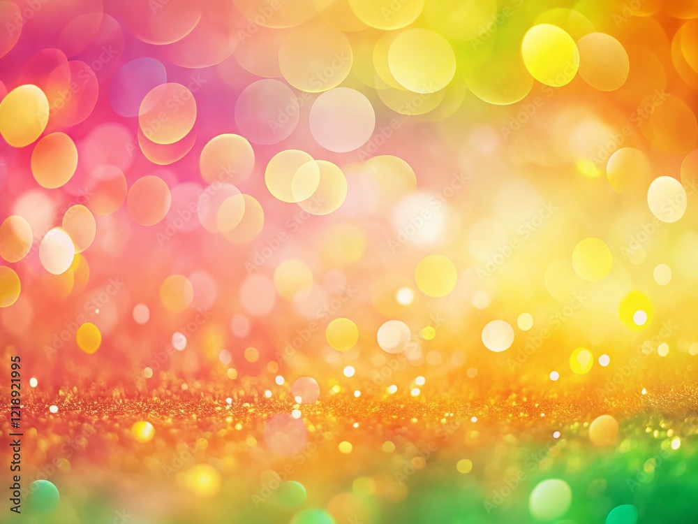 Obraz premium Dreamy Pastel Gradient Abstract Art - Pink Orange Yellow Green