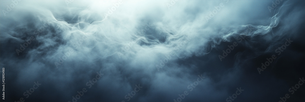 Abstract Blue Mist Swirling With Subtle Light Accents Abstract Blue Mist Swirling With Subtle Light Accents