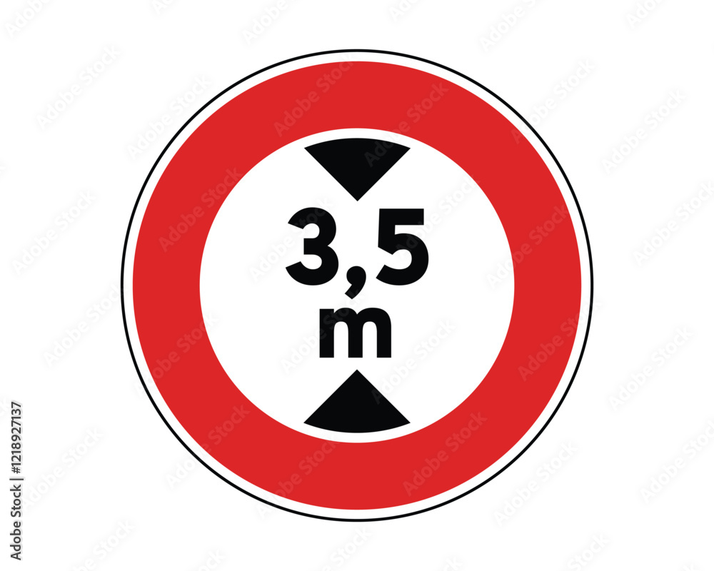 Traffic Sign Indicating Height Limit for Vehicles on Public Roads, High-Quality Vectorial Stock Image Traffic Sign Indicating Height Limit for Vehicles on Public Roads, High-Quality Vectorial Stock Image