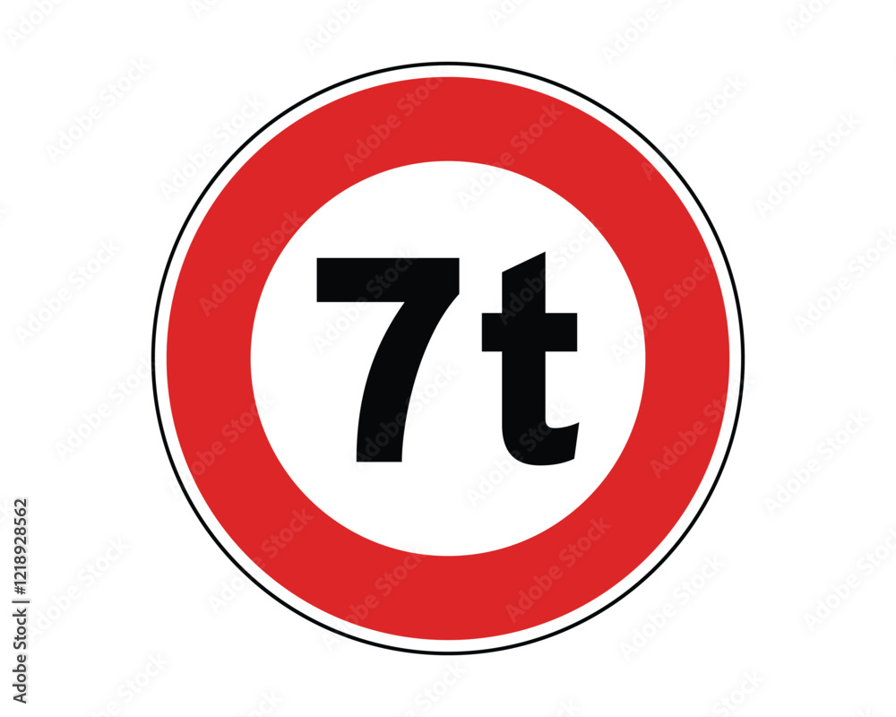 Traffic Sign Indicating Weight Limit for Vehicles on Public Roads, High-Quality Vectorial Stock Image Traffic Sign Indicating Weight Limit for Vehicles on Public Roads, High-Quality Vectorial Stock Image