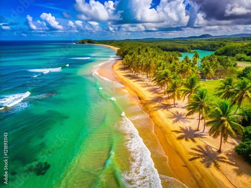 Luquillo Beach, Puerto Rico: Sun-Kissed Sands and Turquoise Waters - Documentary Photography photo