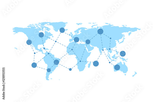 World logistic. Global air logistic concept. Vector illustration
