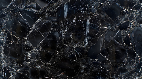 Wallpaper Mural Dark color marble texture, black multi stone marble background, generative ai Torontodigital.ca