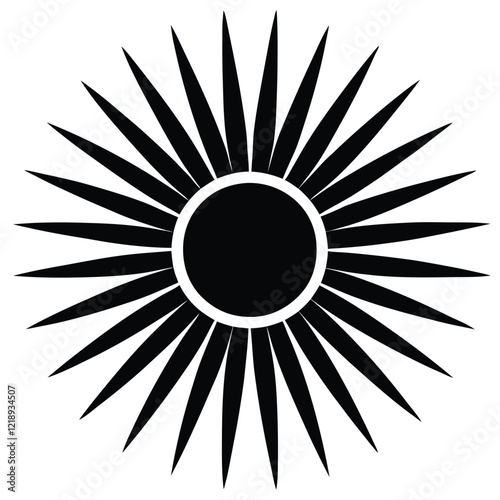 A basic sun icon with radiating rays and a circular center.