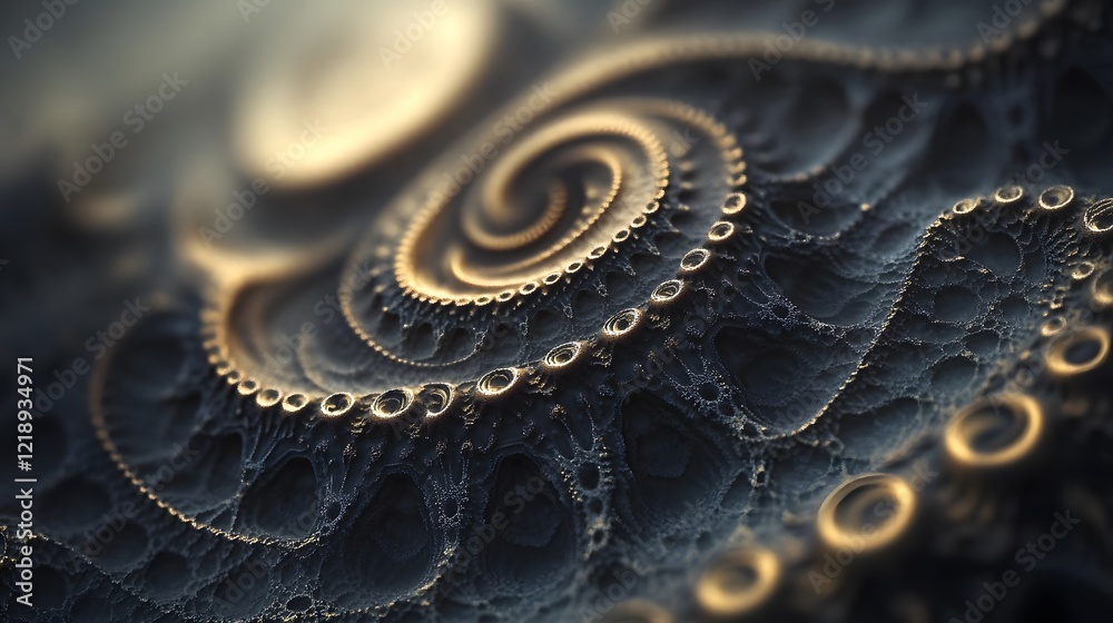 Abstract Dark Gold Spiral Fractal Art Background Abstract Dark Gold Spiral Fractal Art Background