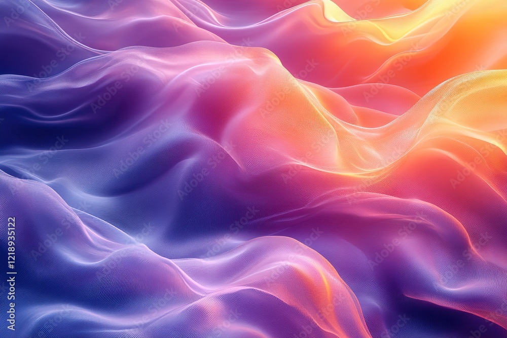 Obraz premium Abstract Flowing Fabric with Gradient Colors