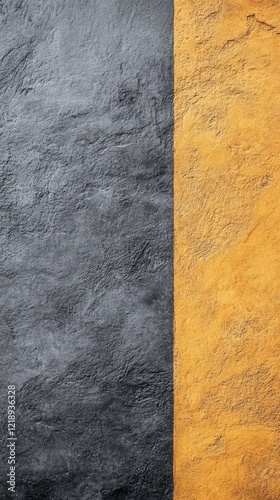 Urban Abstract Stucco Wall Texture with Mixed Gray and Ochre Tones, Perfect for Backgrounds and Copy-Space in Architectural and Design Projects, 