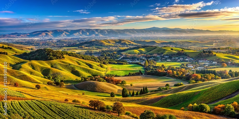 East Bay Views from Pleasanton Ridge - Livermore Valley AI Art