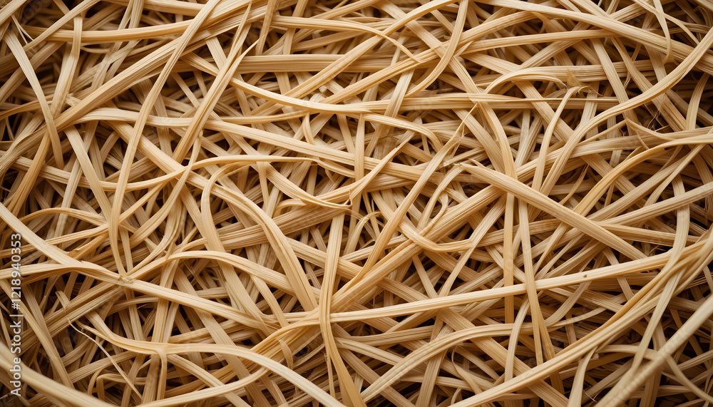 Close-up of a tangled network of natural straw fibers. Close-up of a tangled network of natural straw fibers.